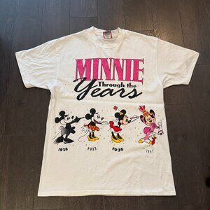 Vintage 80s Disney Minnie Through the Years Tee, Size small / medium